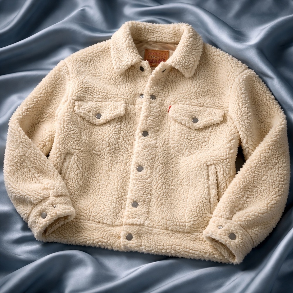 Levi’s Cream Sherpa Jacket - L